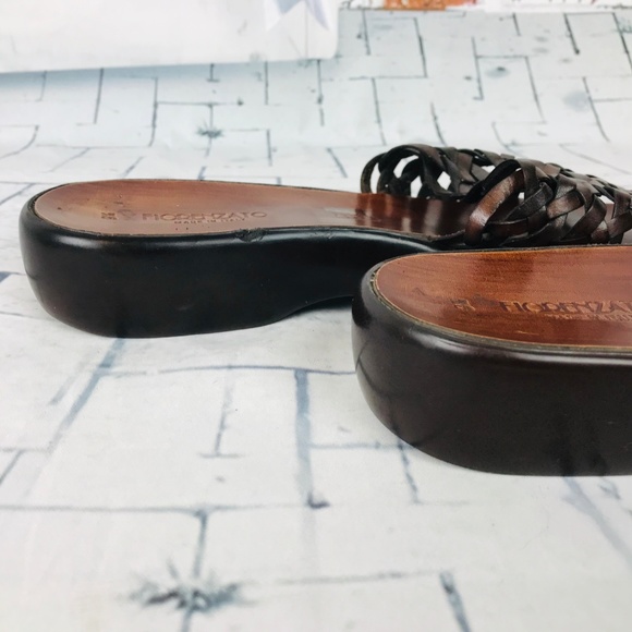 FIORENZATO PICASSO Made Italy Leather Slides EUC - Picture 6 of 8